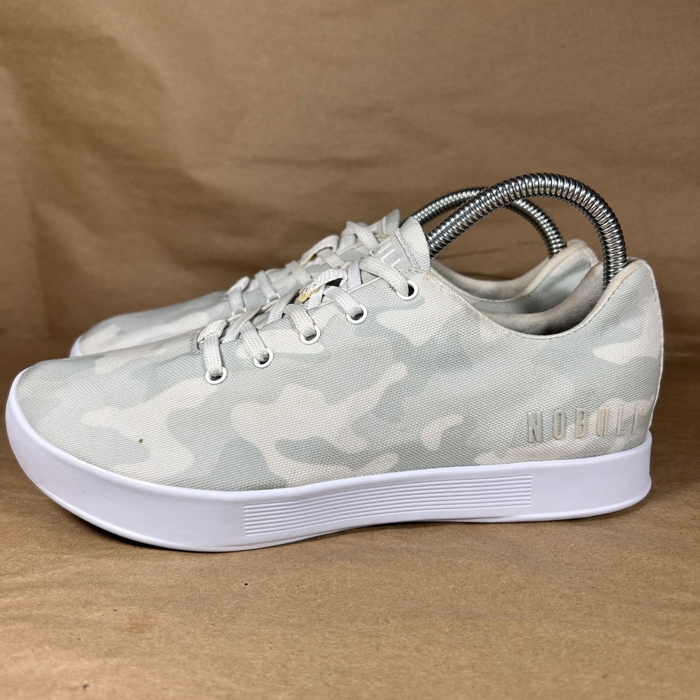 NOBULL Canvas Trainer Mens 7 Arctic‎ Camo Low Top Sneakers White Grey Pattern